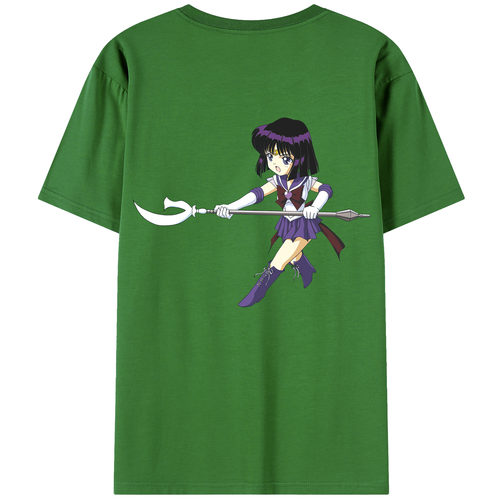 （画像用） 美少女戦士セーラームーン 土萠ほたる Sailor Moon Tomoe Hotaru （セーラーサターン；Sailor Saturn） レディース半袖Tシャツ(バックプリント)